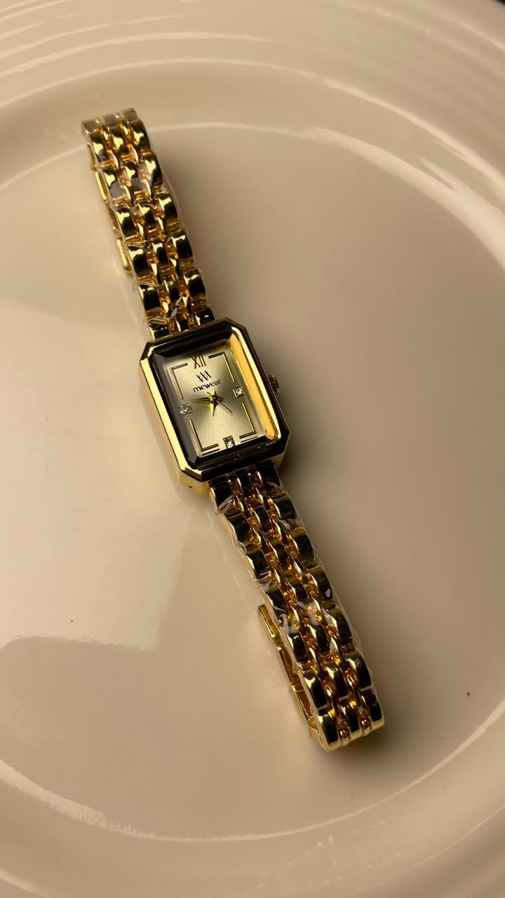 All-Gold Tank Watch – Crystal Marker