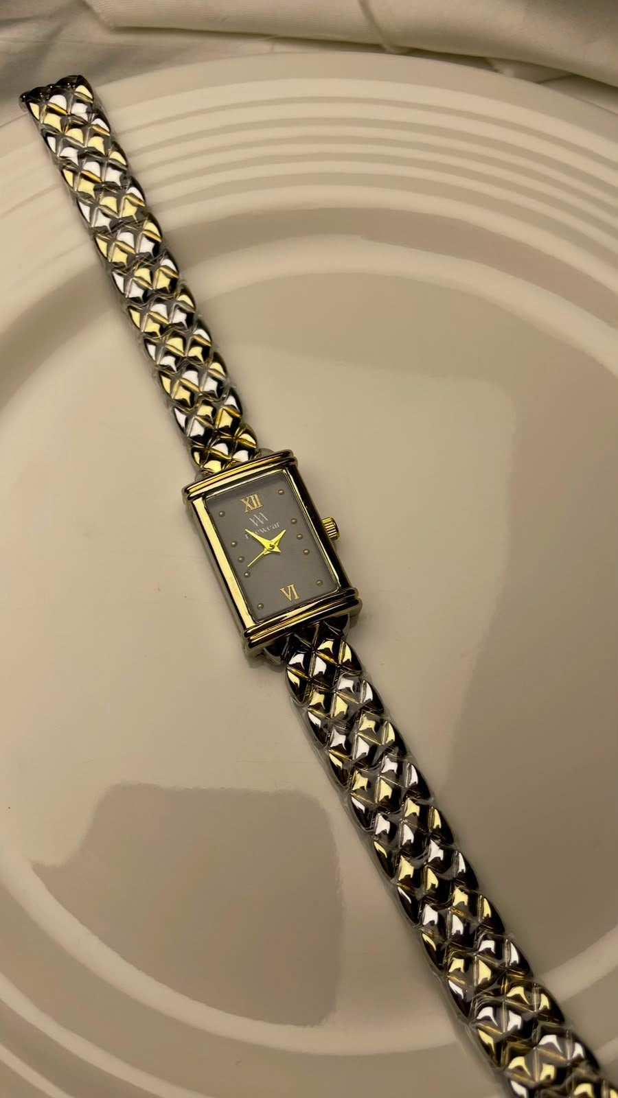 Slim Tank Watch – Charcoal Grey Dial