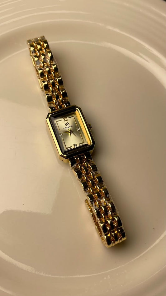 All-Gold Tank Watch – Crystal Marker